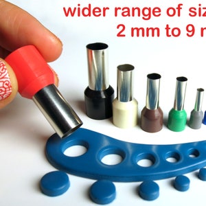 Polymer clay mini circle cutters set, kemper style, no seams - 9 mm to 2 mm. Circle round dotting shape. Punch kit.