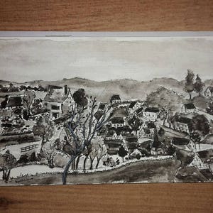 Pottenstein, set de 2 cartes postales en noir et blanc