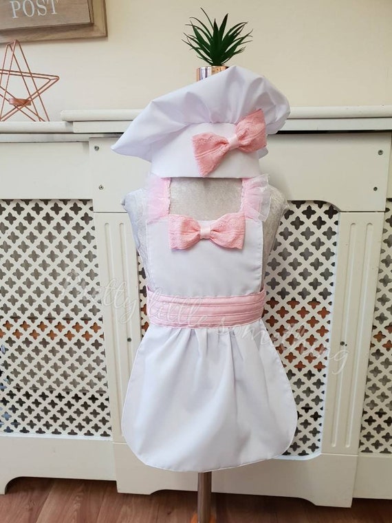 Baby Photo Prop Set Fashion Chef Hat Apron Baby Photo Costume
