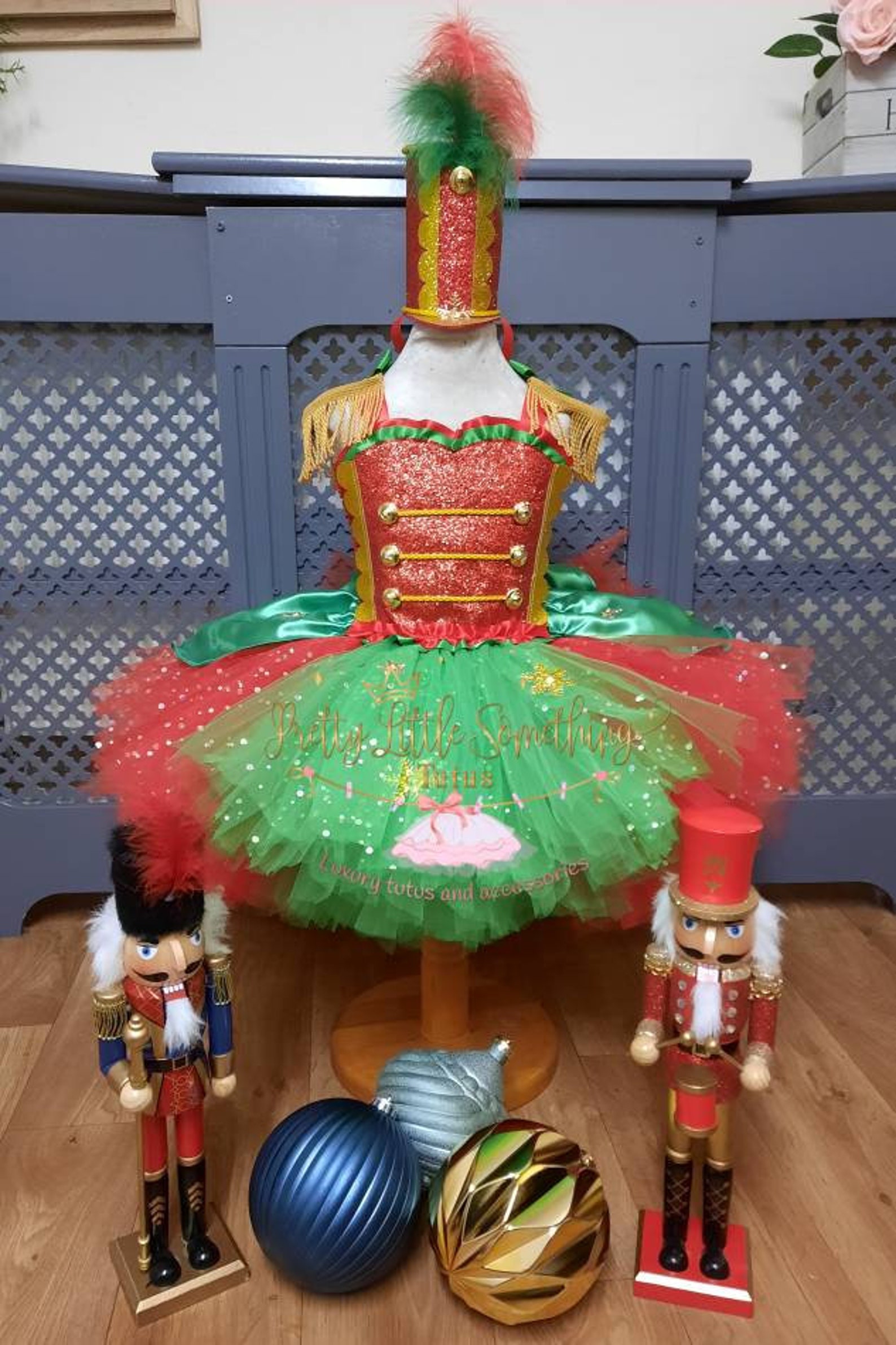Luxury nutcracker tutu dress girls Christmas dress Red Etsy