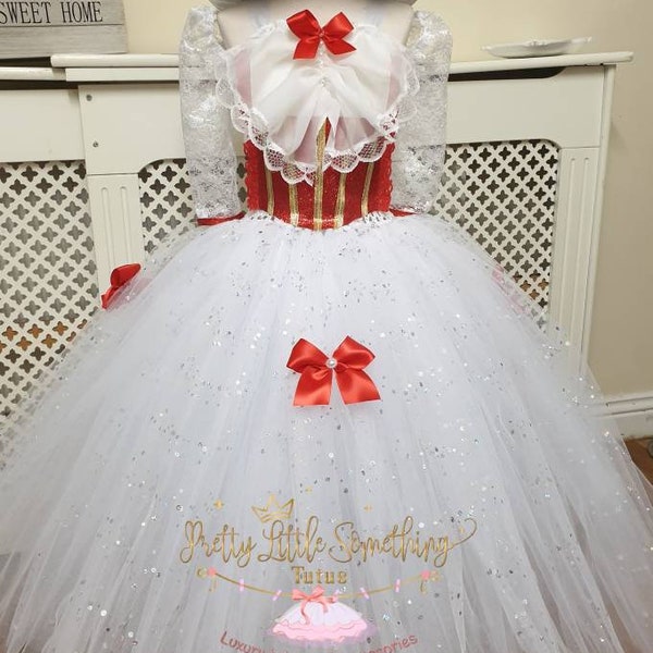 Mary Poppins tutu dress, jolly holiday, spoonful of sugar, girls fancy dress, pageant costume