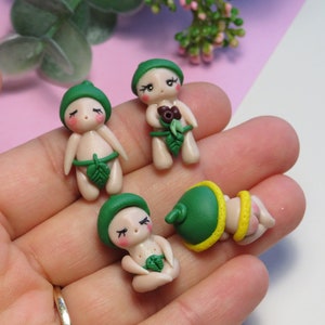 Gumnut Baby Figurines. Price for one figurine. Handmade Art. Polymer clay. Collectibles. Keepsake Items. Shadow box items.