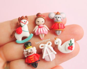 Christmas Stud Earrings. Comes in a Single Stud. Please Choose Individual Design. Cute Gift for X'mas. Holiday celebration