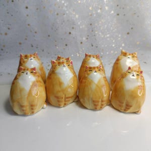 Chonky Cat Ceramic Bud Vase. Orange Cat. Dried Flowers Vase. Incense Holder. Handmade Pottery. Beautiful Collectibles
