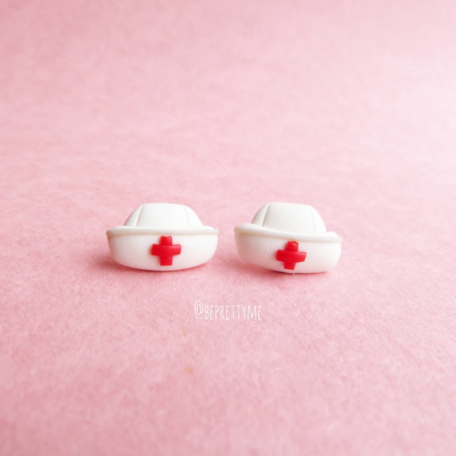 Nurses/ Medical Stud Earrings. Nurse's Hat/ Heart Pills/ Etsy