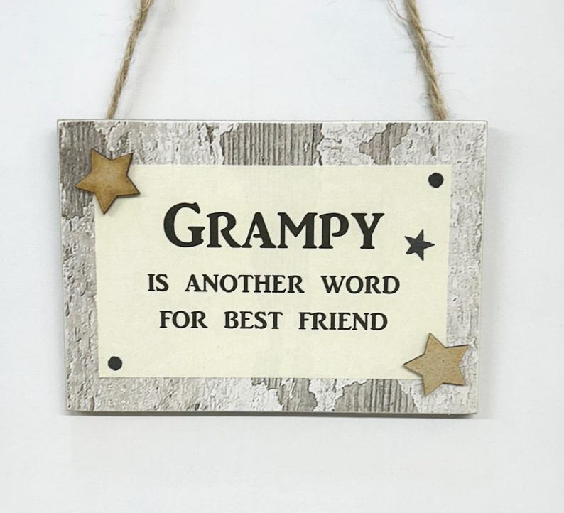 Grampy is Another Word for Best Friend Cute Grandad Gift Plaque/sign Etsy