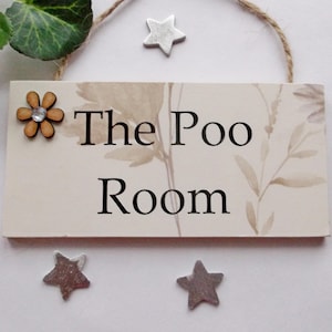 The Poo Room Cute Door Plaque