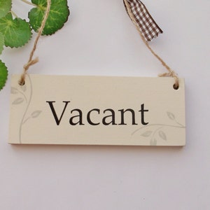 Engaged / Vacant Door Plaque Leaf design