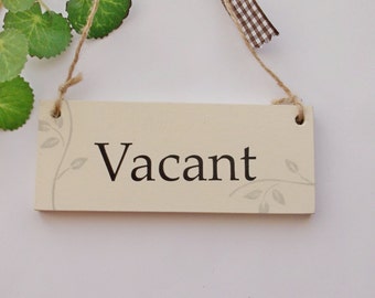 Engaged / Vacant Door Plaque Leaf design