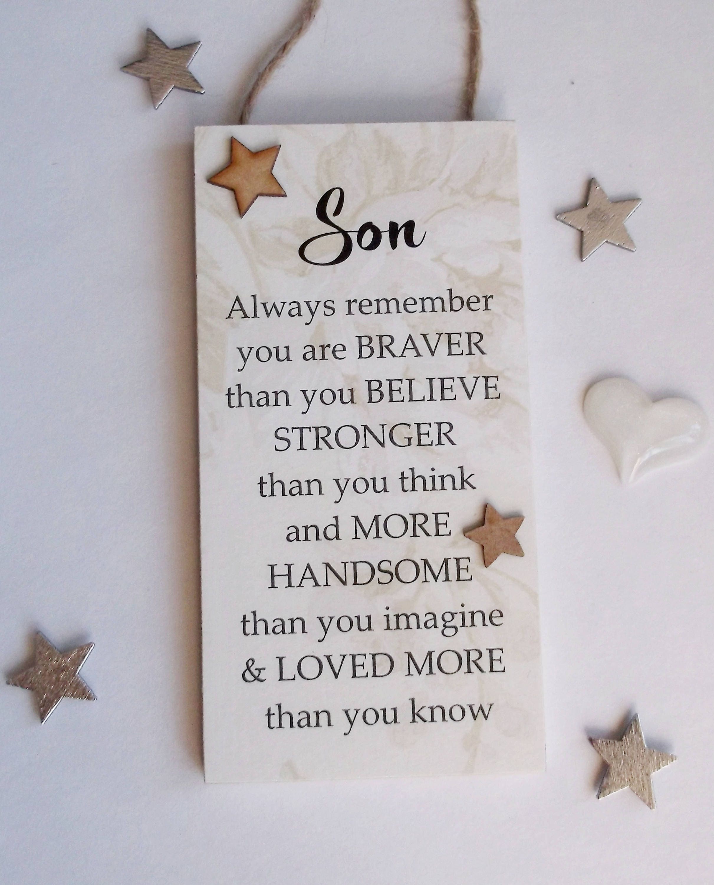 Inspirational Plaque for a Special Son Always Remember You Etsy UK