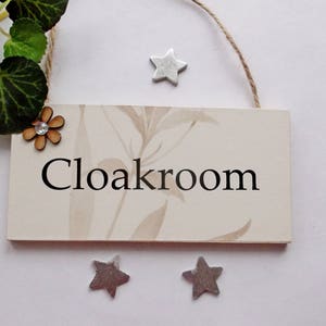 Cloakroom  Cute Door Plaque