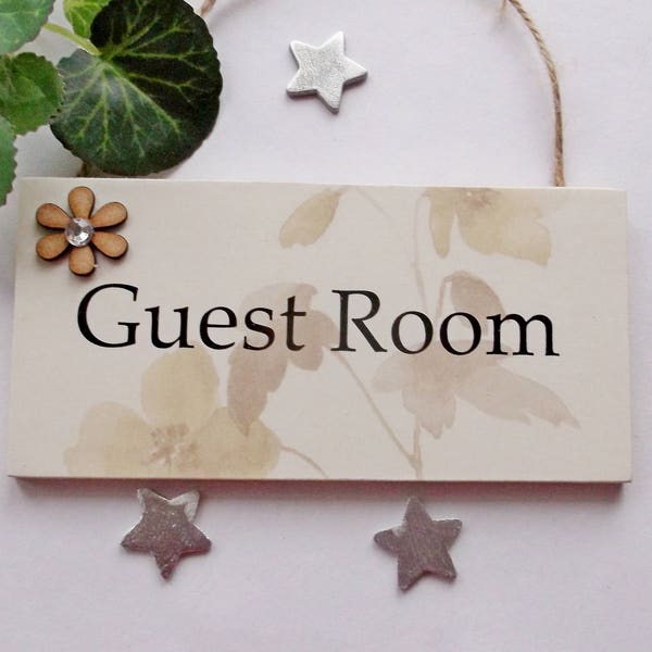 Guest Room  Cute Door Plaque