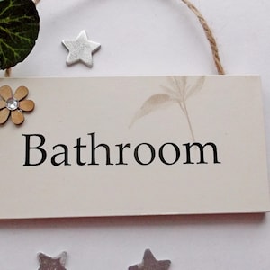 Bathroom  Cute Door Plaque