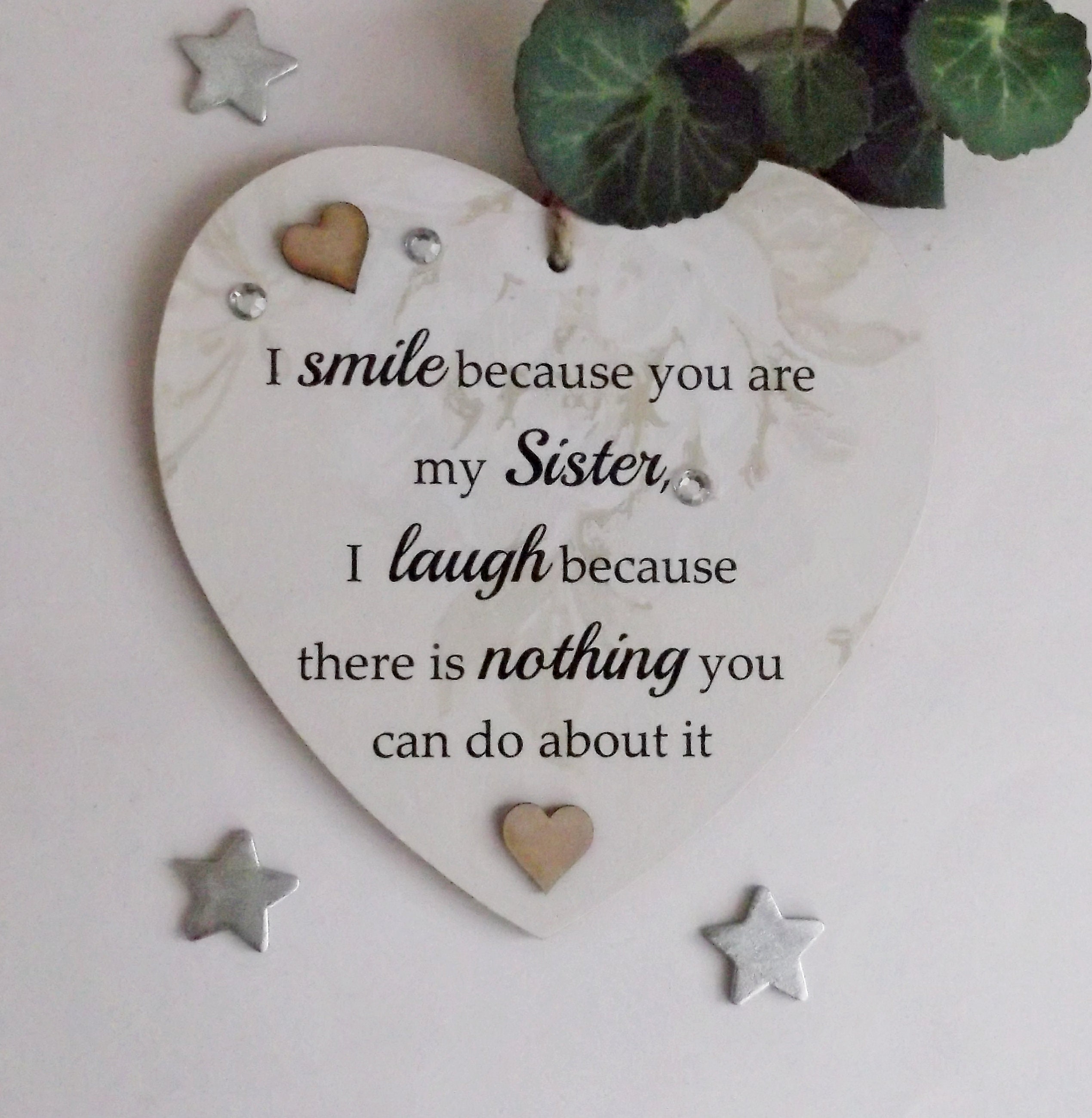 I Smile Because You Are My Sister I Laugh Because There is Etsy UK