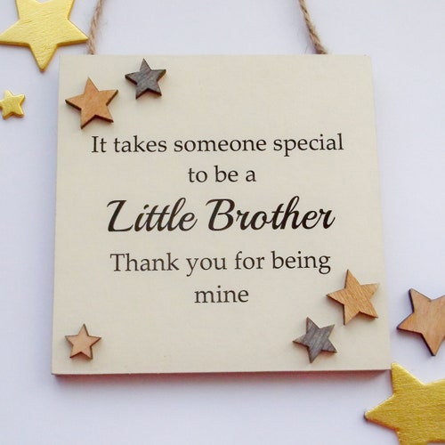 Little Brother Thank You Gift Plaque Etsy