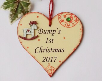 Bumps First Christmas Wooden Gift Plaque