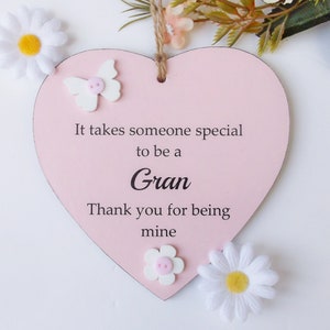 Il faut quelqu’un de spécial pour être un grand merci Cadeau Anniversaire / Fête des mères Cadeau de remerciement Plaque de cœur en bois