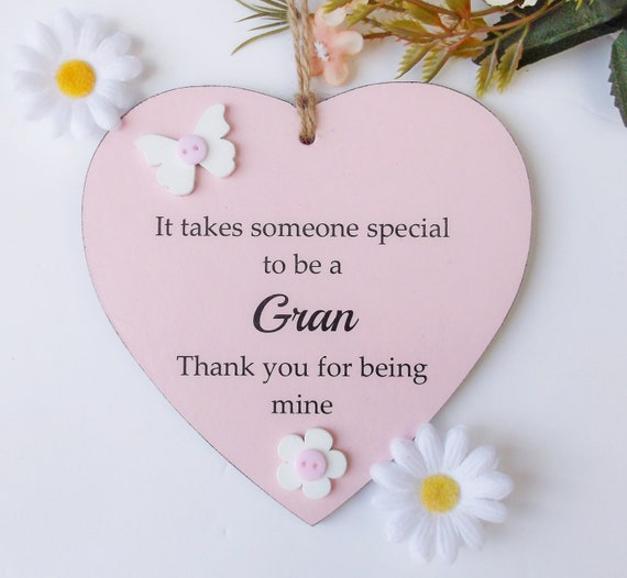 Grandparents To Be Gifts - It's A Girl Hanging Wooden Heart Sign Plaque