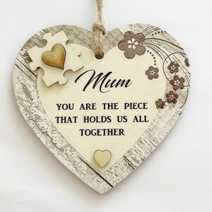 Gorgeous Mum You Are The Piece That Holds Us Together Cute Gift Heart