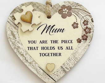 Gorgeous Mum You Are The Piece That Holds Us Together Cute Gift Heart