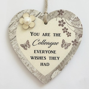 Gorgeous Colleague Or Friend  Friendship Appreciation Wooden Gift Heart