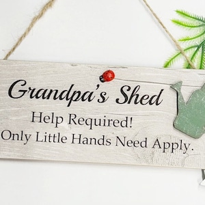 Grandpa&#39;s Shed With Hand  Tools  Detail   Wooden Gift  Plaque