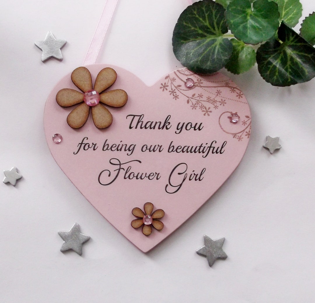 Thank You Flower Girl Little Wooden Plaque - Etsy