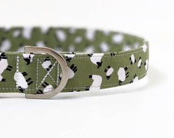 Sage Green Sheep Dog Collar | Wolfheart Dog Collar | Green Dog Collar | Puppy Collar | Unisex Dog Collar | Farm Dog Collar | Male Dog Collar