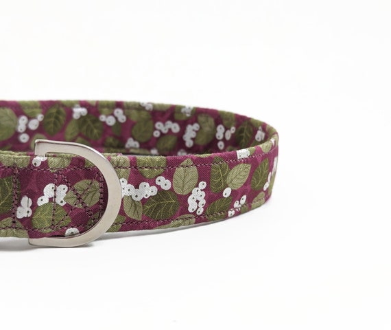 Silver Berry Dog Collar | Christmas Dog Collar | Mistletoe Dog Collar | Puppy Collar | Girl Dog Collar | Boy Dog Collar| Holiday Dog Collar