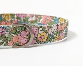 Pastel Liberty Floral Dog Collar | Liberty Print Dog Collars | Girl Dog Collar | Pretty Dog Collar | Wolfheart Design | Small Dog Collar