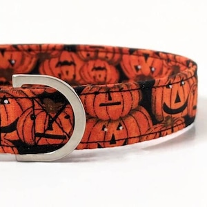 Halloween Pumpkin Dog Collar, Halloween Dog Collar, Dog Collar, Autumn Dog Collar, Spooky Season, Autumn Dog Lead, Jack O Lantern Dog Collar
