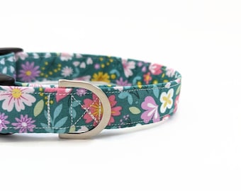 Spring Flowers Dog Collar | Floral Dog Collar | Girl Dog Collar | Gift for Dog Mum | Spring Collar | Pretty Dog Collar | Dog Collar and Lead