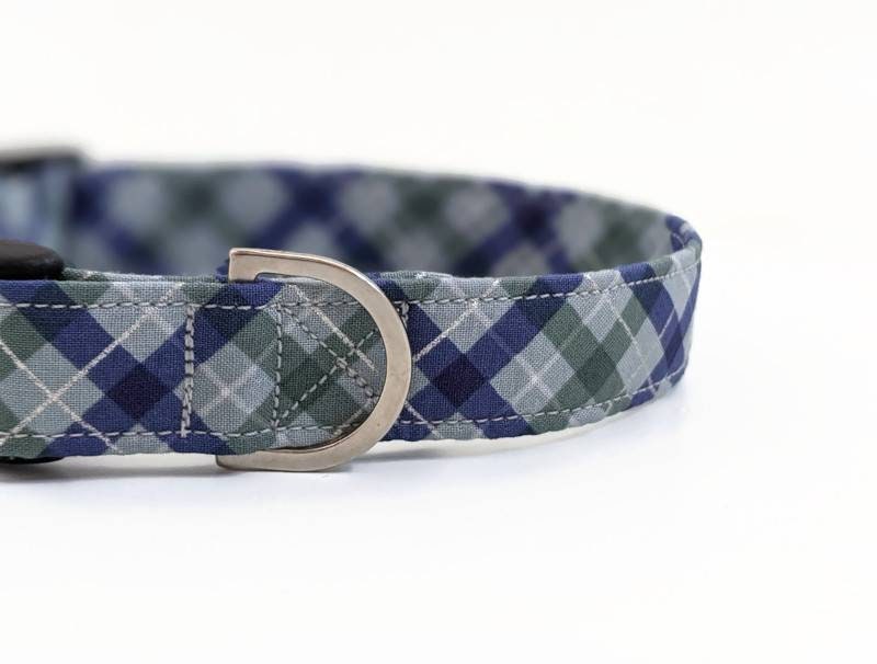 Blue Tartan Dog Collar Boy Dog Collar Check Dog Collar Blue Dog Collar Large Dog Collar Plaid Collar Puppy Collar Etsy Canada