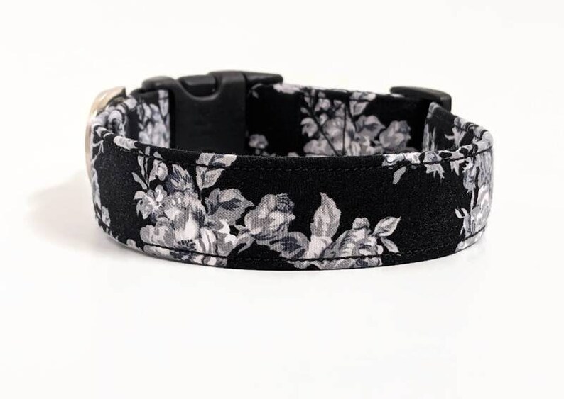 Black Roses Dog Collar Dog Collar Girl Dog Collar Puppy Etsy