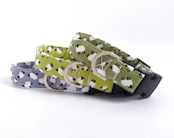 Sheep Dog Collar | Sheep Dog Lead | Green Dog Collar | Puppy Collar | Boy Dog Collar | Farm Dog Collar | Male Dog Collar | Girl Dog Collar