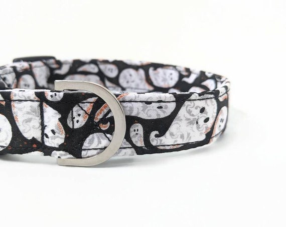 Halloween Ghost Dog Collar, Spooky Fall Collar