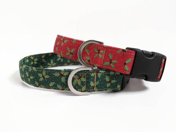 Holly Dog Collar Christmas Dog Collar Holiday Dog Collar Winter