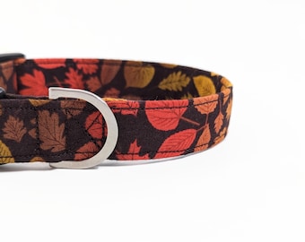 Autumn Leaves Dog Collar | Fall Dog Collar | Woodland Dog Collar | Nature Dog Collar | Fall Dog Collar | Small Dog Collar| Forest Dog Collar
