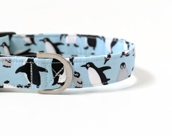 Penguin Dog Collar | Boy Dog Collar | Christmas Dog Collars | Festive Collar | Puppy Collar | Small Dog Collar | Girl Dog Collar | Penguins