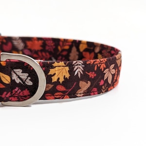 Into the Woods Dog Collar | Autumn Dog Collar | Woodland Dog Collar | Leaves Dog Collar | Fall Dog Collar | Forest Dog Collar | Dog Mum Gift