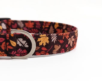 Into the Woods Dog Collar | Autumn Dog Collar | Woodland Dog Collar | Leaves Dog Collar | Fall Dog Collar | Forest Dog Collar | Dog Mum Gift