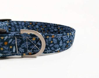 Winter Woodland Dog Collar, Autumn Dog Collar, Forest Dog Collar, Christmas Dog Gift, Fall Dog Collar