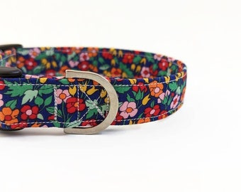 Bold Liberty London Floral Dog Collar | Wolfheart Design | Girl Dog Lead