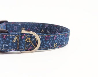 Zodiac Dog Collar | Astrology Dog Collar | Boy Dog Collar | Blue Dog Collar | Male Dog Collar | Star Sign Dog Collar | Wolfheart Dog Collar