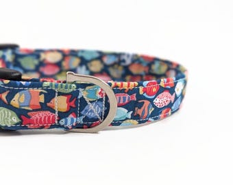 Little Fish Dog Collar | Cute Dog Collar | Boy Dog Collar | Ocean Dog Collar | Male Dog Collar | Summer Dog Collar | Wolfheart Dog Collar