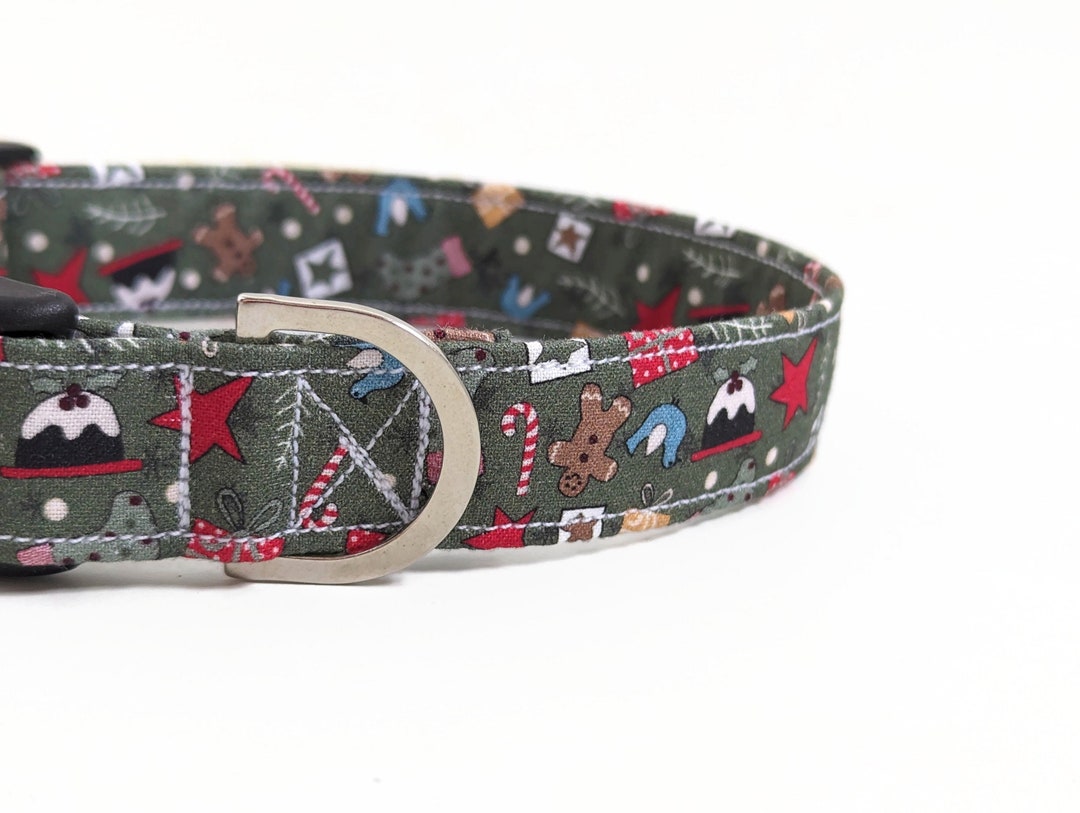 Traditional Christmas Dog Collar Christmas Dog Collars Etsy UK