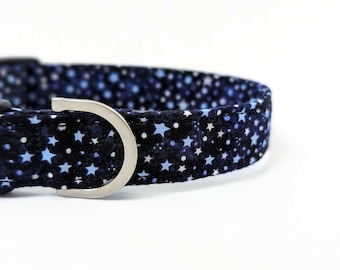 Night Sky Dog Collar | Boy Dog Collar | Puppy Collar | Girl Dog Collar | Space Dog Collar | Large Dog Collar | Stars Dog Collar | Dog Lead