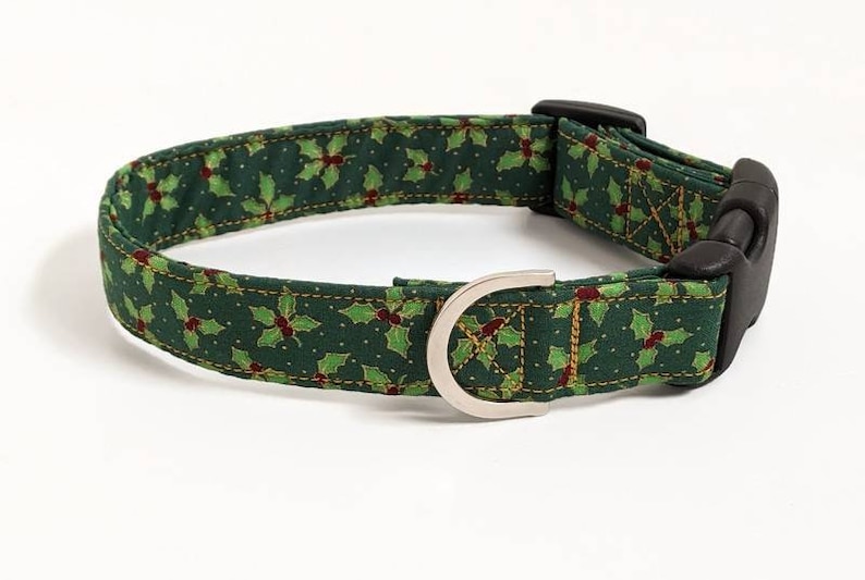 Holly Dog Collar Christmas Dog Collar Holiday Dog Collar Etsy UK