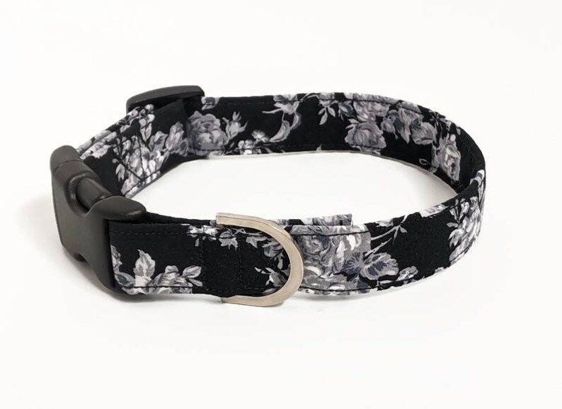 Black Roses Dog Collar Dog Collar Girl Dog Collar Puppy Etsy
