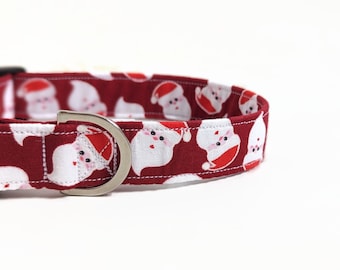 Santa Dog Collar, Christmas Dog Collar, Holiday Dog Collar, Father Christmas Collar, Puppy Collar, Dog Gift,Red Christmas Collar, Santa Paws